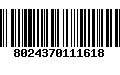 Código de Barras 8024370111618
