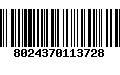 Código de Barras 8024370113728