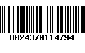 Código de Barras 8024370114794