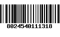 Código de Barras 8024540111318