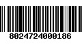 Código de Barras 8024724000186