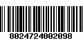 Código de Barras 8024724002098