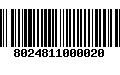 Código de Barras 8024811000020