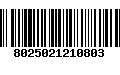 Código de Barras 8025021210803