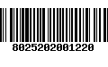 Código de Barras 8025202001220