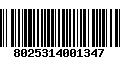 Código de Barras 8025314001347