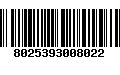 Código de Barras 8025393008022