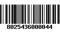 Código de Barras 8025436000044