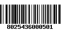 Código de Barras 8025436000501