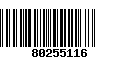 Código de Barras 80255116