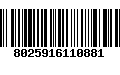 Código de Barras 8025916110881