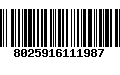 Código de Barras 8025916111987