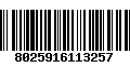 Código de Barras 8025916113257