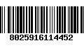 Código de Barras 8025916114452