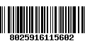 Código de Barras 8025916115602