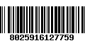 Código de Barras 8025916127759