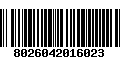 Código de Barras 8026042016023