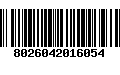 Código de Barras 8026042016054