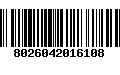 Código de Barras 8026042016108