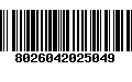 Código de Barras 8026042025049