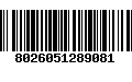 Código de Barras 8026051289081