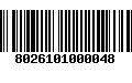 Código de Barras 8026101000048