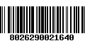 Código de Barras 8026290021640