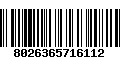 Código de Barras 8026365716112