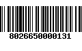 Código de Barras 8026650000131