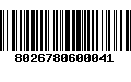 Código de Barras 8026780600041