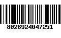 Código de Barras 8026924047251