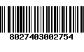 Código de Barras 8027403002754