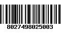 Código de Barras 8027498025003