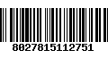 Código de Barras 8027815112751