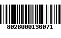 Código de Barras 8028000136071