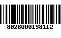 Código de Barras 8028000138112