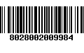 Código de Barras 8028002009984