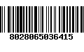 Código de Barras 8028065036415