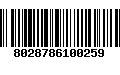 Código de Barras 8028786100259