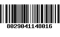 Código de Barras 8029041148016