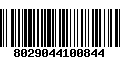Código de Barras 8029044100844