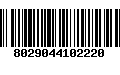 Código de Barras 8029044102220