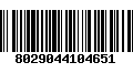 Código de Barras 8029044104651