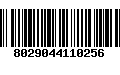 Código de Barras 8029044110256