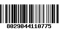 Código de Barras 8029044110775