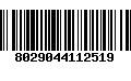 Código de Barras 8029044112519