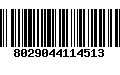 Código de Barras 8029044114513