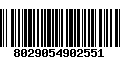 Código de Barras 8029054902551