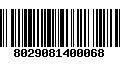 Código de Barras 8029081400068