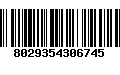 Código de Barras 8029354306745